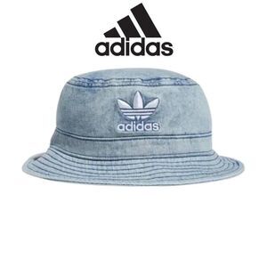 🆕️Adidas denim trefoil stonewashed classic Logo Bucket Hat OS